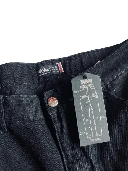 Jeans negros desgastados para mujer - 2