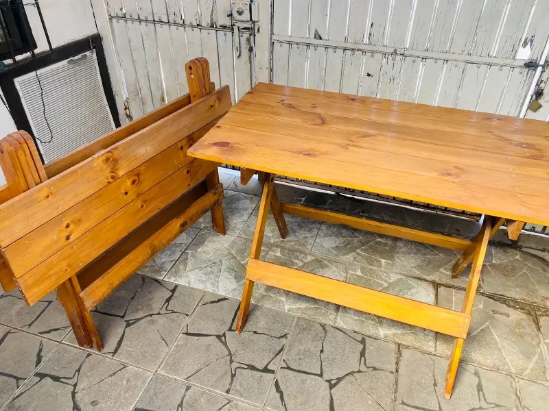 Mesa plegable de madera para exteriores - 3