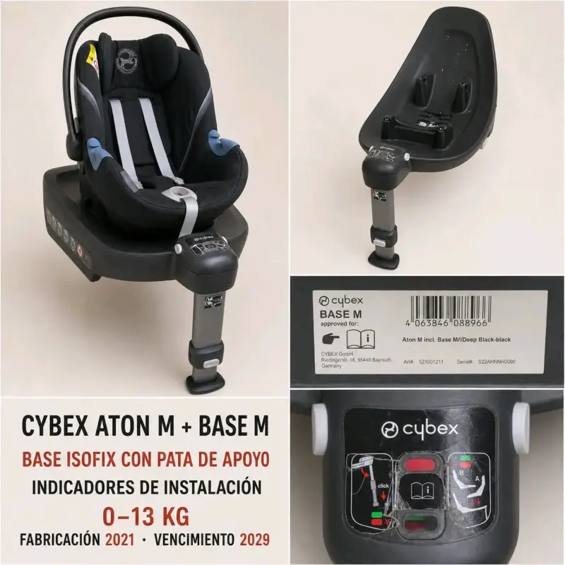 Silla de Auto Cybex Aton M con Base ISOFIX