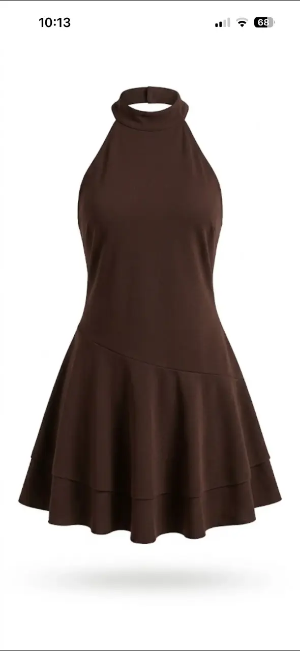 Vestido café moro casual para mujer