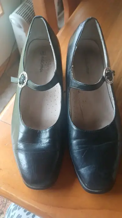 Zapatos de cuero negros con hebilla Anatómia - miniatura 1