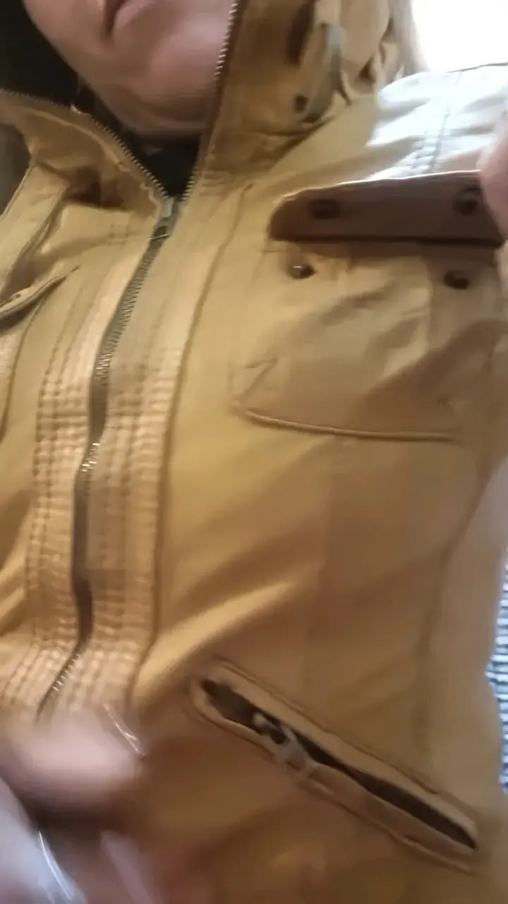 Chaqueta mujer de piel, color camel con bolsillos - 2