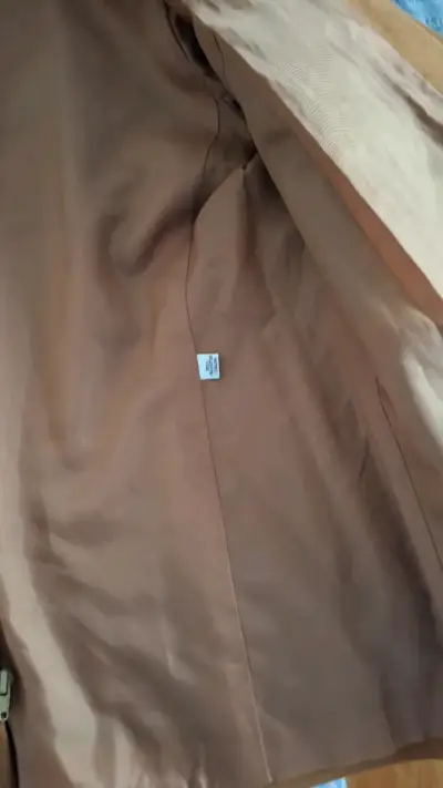 Chaqueta de gamuza marrón para mujer - miniatura 5