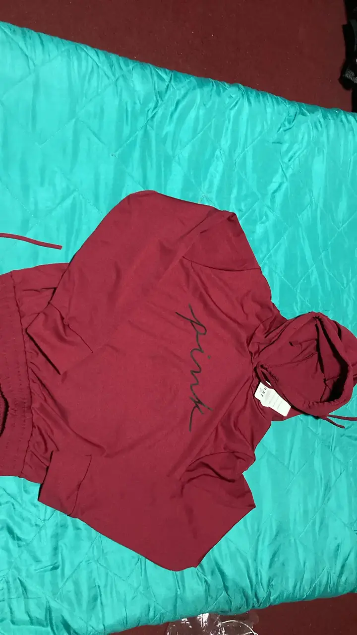 Conjunto deportivo burdeos con capucha Pink - 2