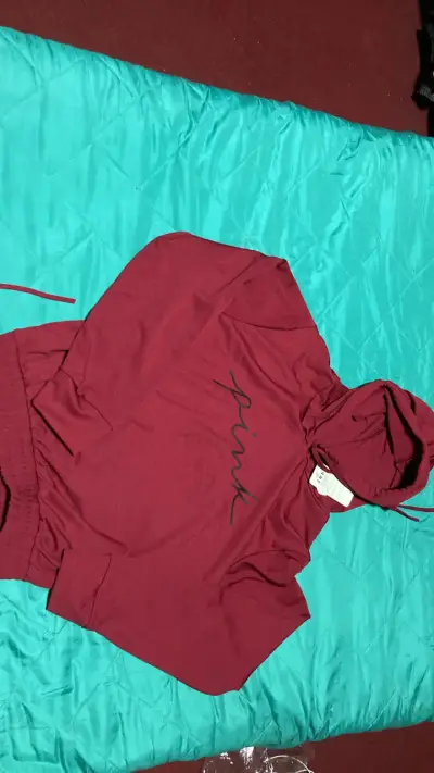 Conjunto deportivo burdeos con capucha Pink - miniatura 2