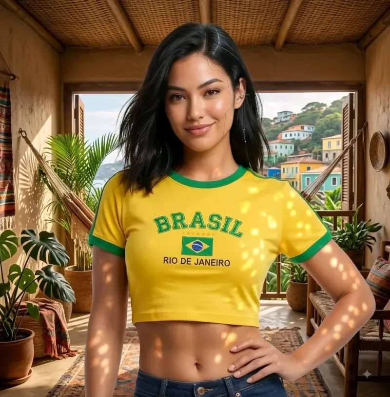 Polera Amarilla Brasil Rio de Janeiro - 2