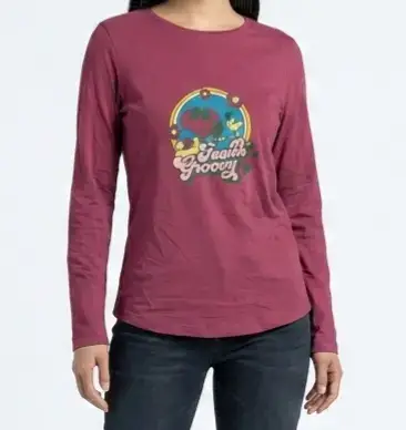 Polera manga larga roja con diseño 'snoopy' - miniatura 2