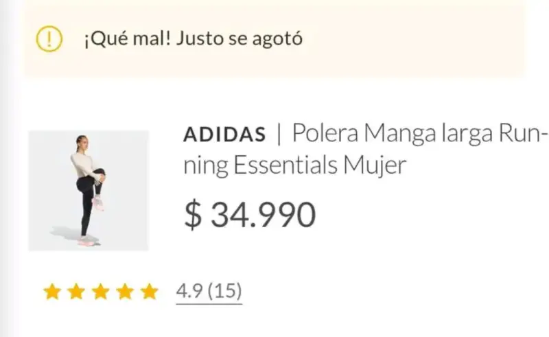 Polera manga larga beige Adidas. - 6