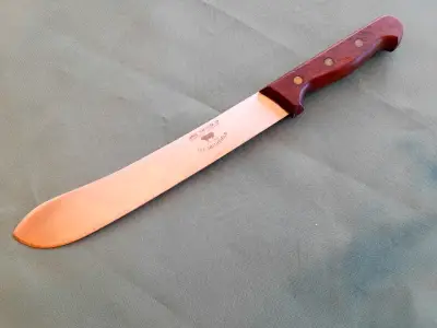 Cuchillo Antiguo Cheff Ingles 1960 Carnicero - miniatura 1