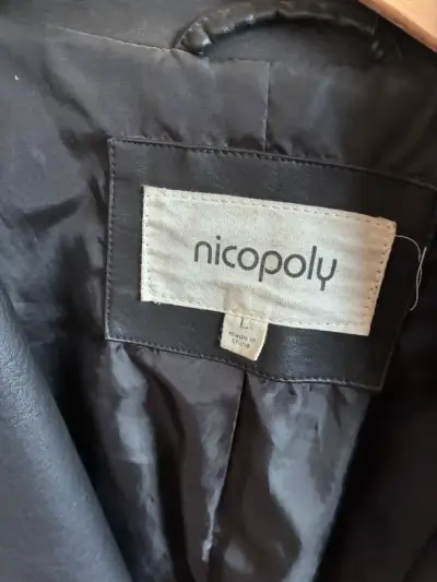 Chaqueta de cuero negra Nicopoly - miniatura 4