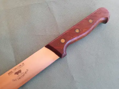 Cuchillo Antiguo Cheff Ingles 1960 Carnicero - miniatura 5