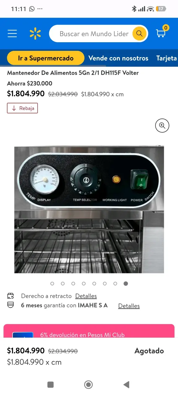Mantenedor de Alimentos SGn 2/1 DH115F Volter - 3