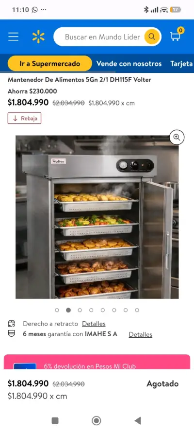 Mantenedor de Alimentos SGn 2/1 DH115F Volter - miniatura 5