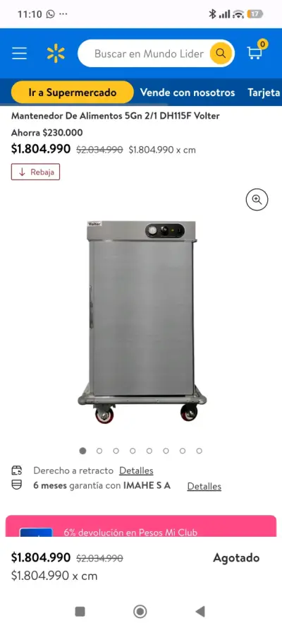 Mantenedor de Alimentos SGn 2/1 DH115F Volter - miniatura 6