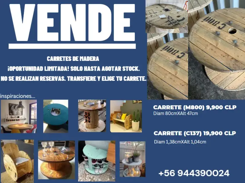 Carrete de madera para decoración y muebles - 1