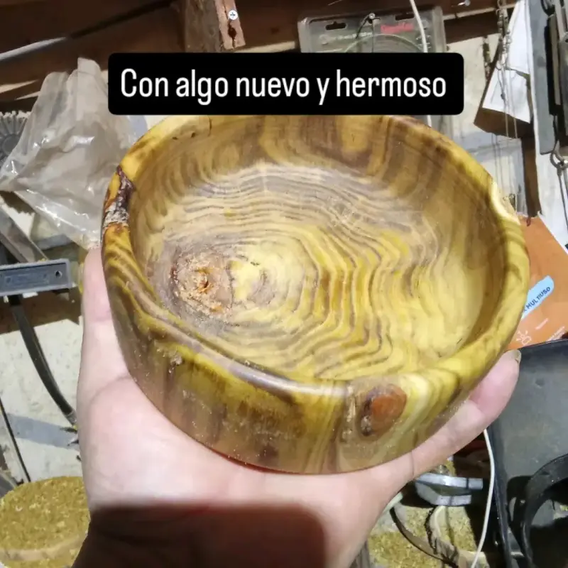 Cuenco de madera artesanal decorativo - 4