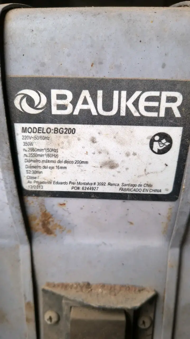 Esmeril de Banco Bauker BG200 350W - 2