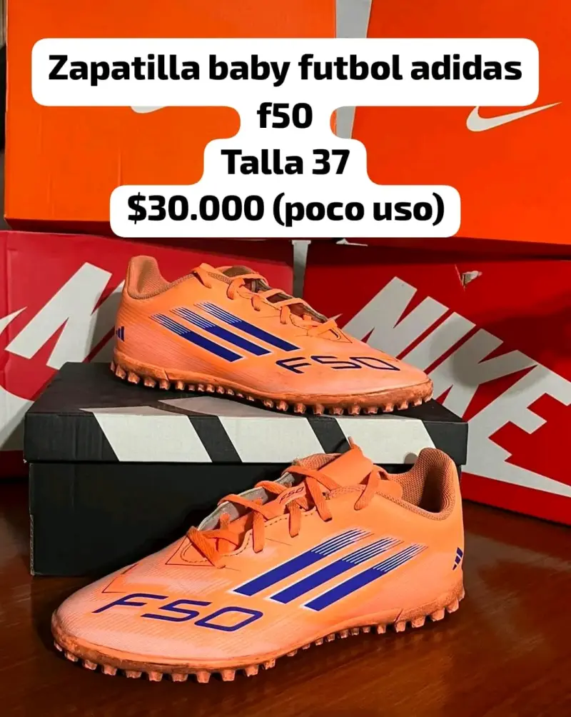 Zapatillas de fútbol para niños Adidas F50 talla 37 - 1