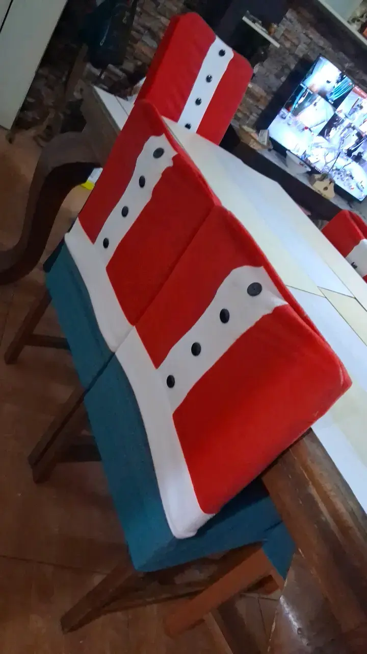 fundas navideñas rojas de 46×40 excelente estado - 2