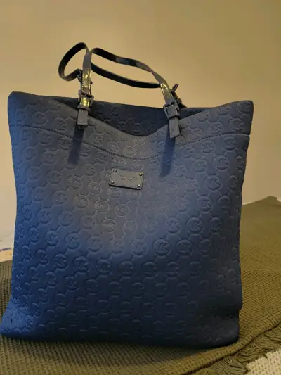 Bolso tote azul Michael Kors con logo - miniatura 1