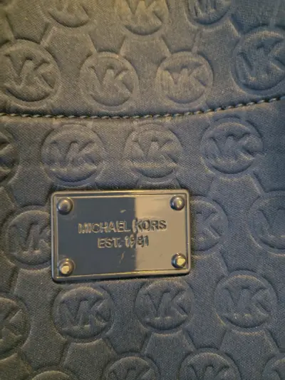 Bolso tote azul Michael Kors con logo - miniatura 2
