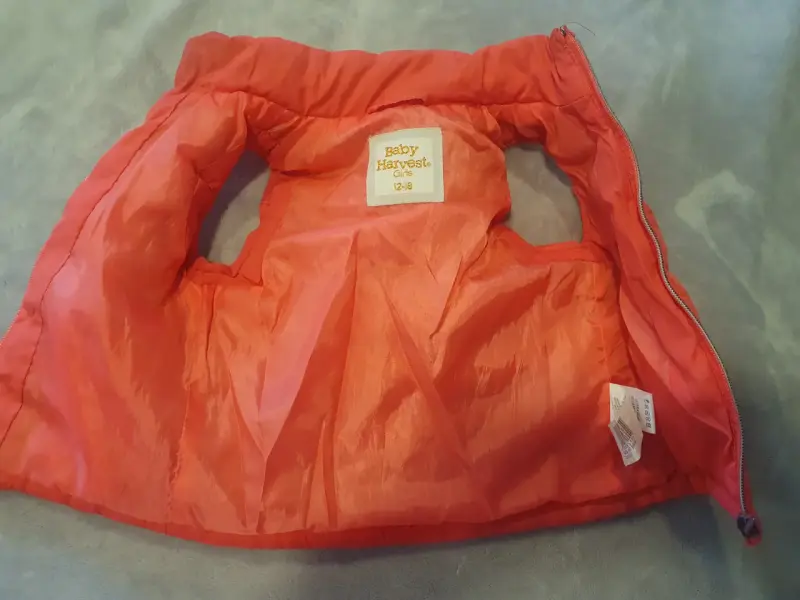 Chaleco acolchado rojo para niña Baby Harvest - 2