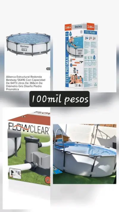 Piscina estructural redonda Bestway Steel Pro Max 366cm - miniatura 1