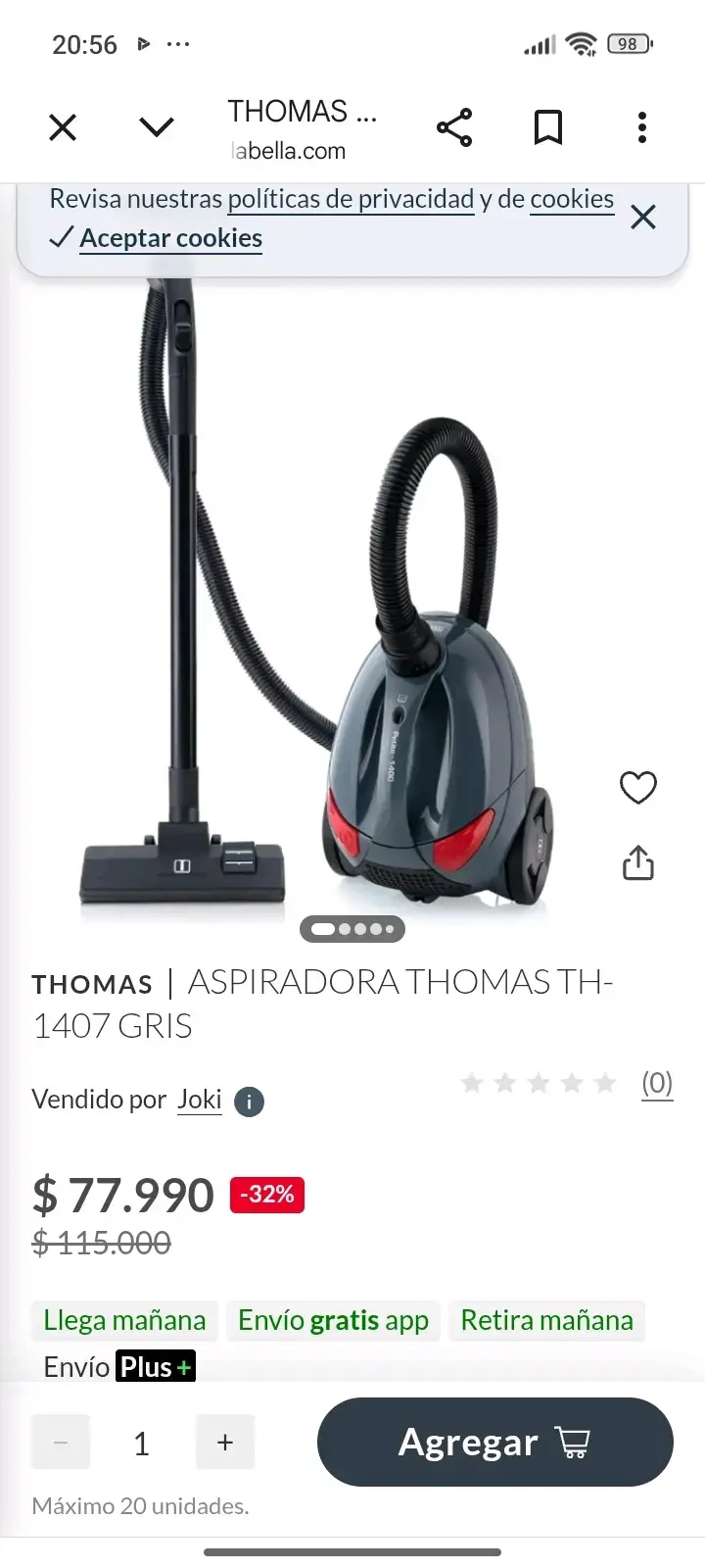 Aspiradora Thomas Pet & Family 1400W - 6