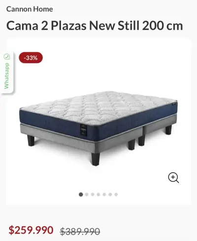 Cama 2 Plazas Cannon Home New Still 200 cm - miniatura 3