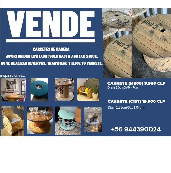 Carrete de madera para decoración y muebles - 2