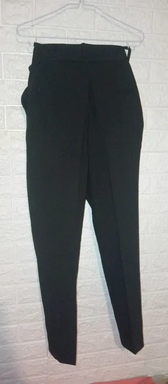 Pantalones negros de tiro alto Zara XS - 3