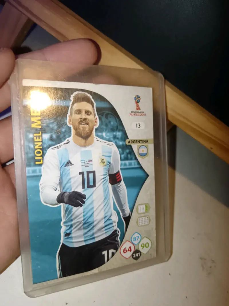 Tarjeta coleccionable Lionel Messi Mundial 2018 - 2