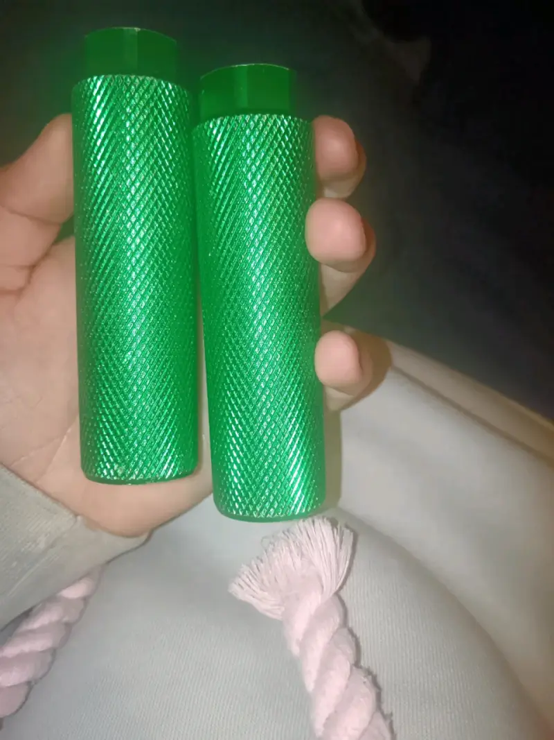 Pegs de bicicleta verdes de aluminio - 3