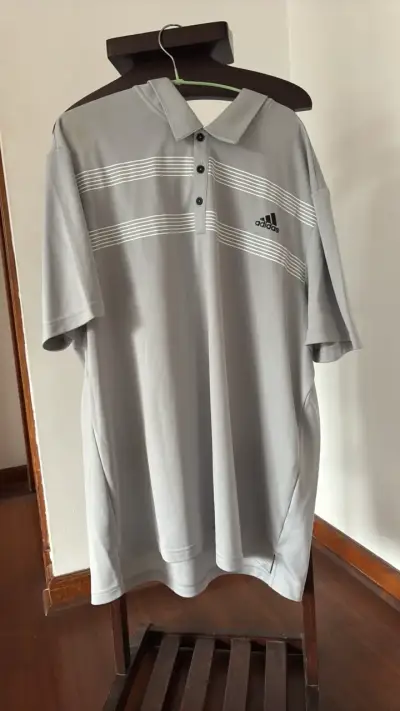 Polera de golf gris Adidas 2XL - miniatura 1