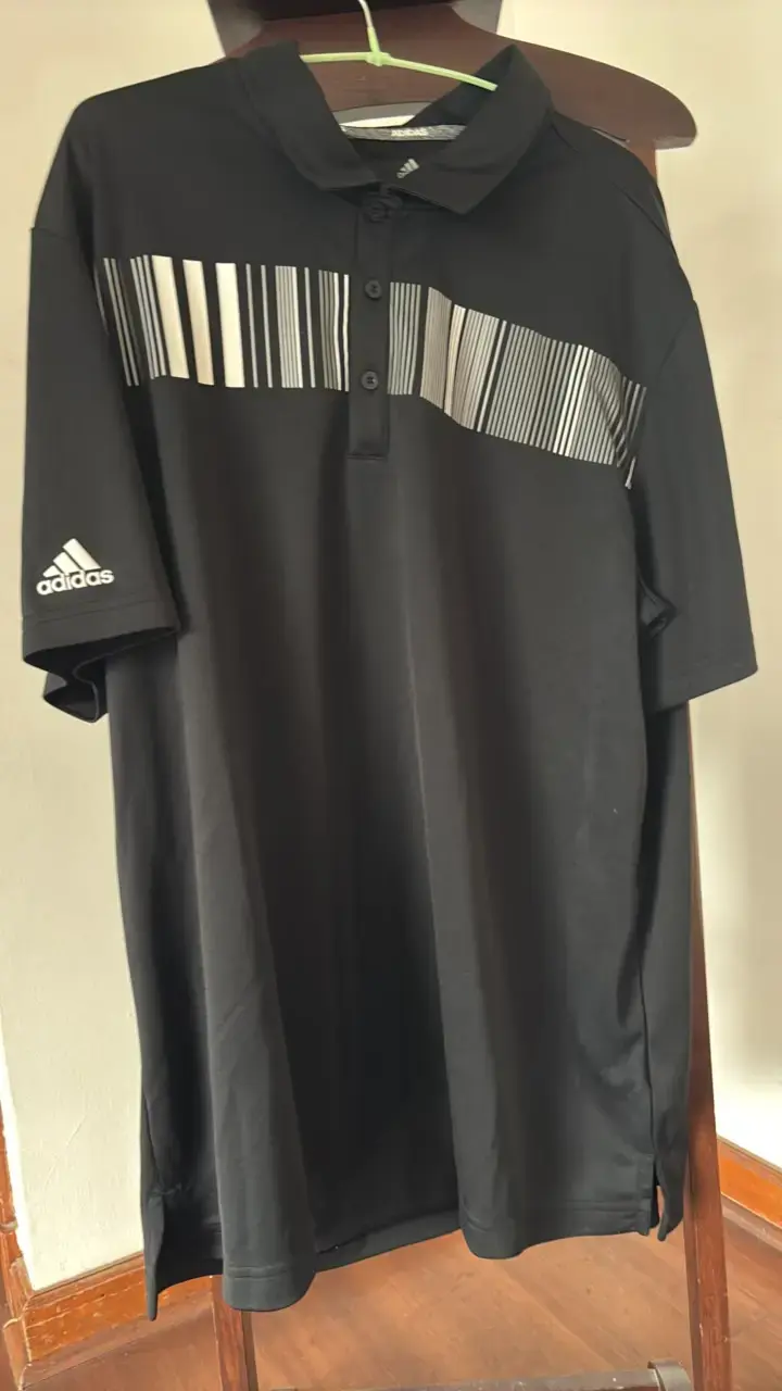 Polera Polo Negra Adidas Golf Talla XL - 1