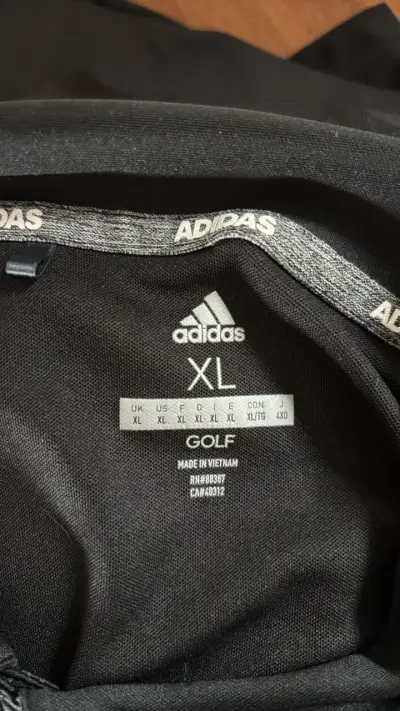 Polera Polo Negra Adidas Golf Talla XL - miniatura 2