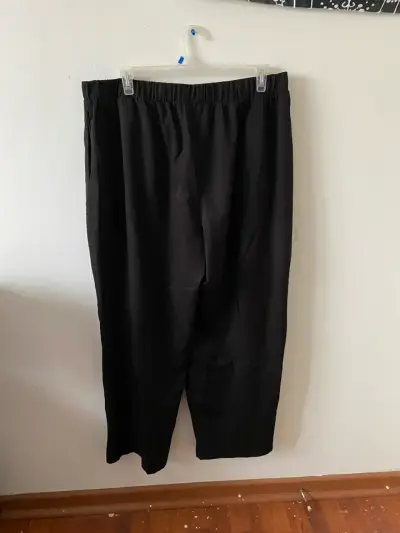 Pantalones de tela negros de mujer talla 2XL - miniatura 3