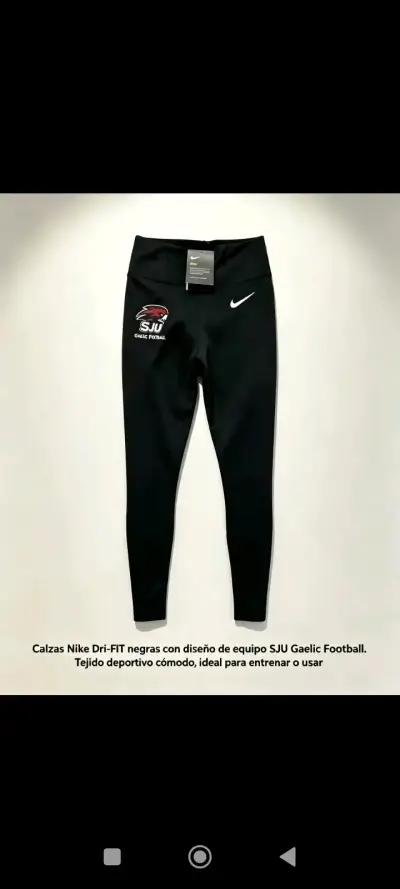 Calzas deportivas Nike Dri-FIT gris y verde - miniatura 3