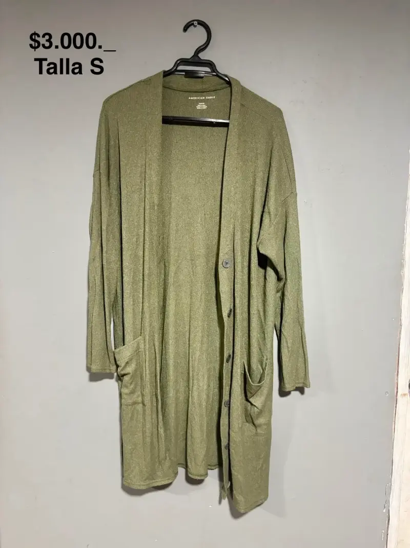 Cardigan largo verde American Eagle talla S - 1