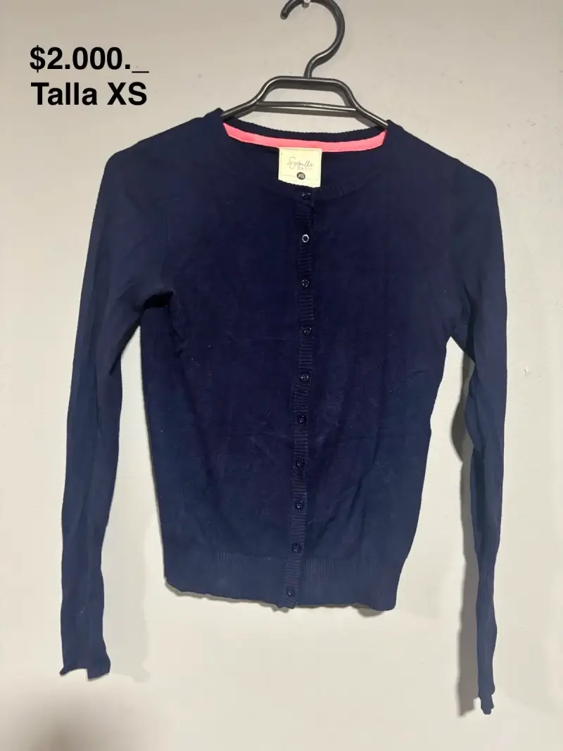 Cardigan azul marino talla XS para mujer - 1