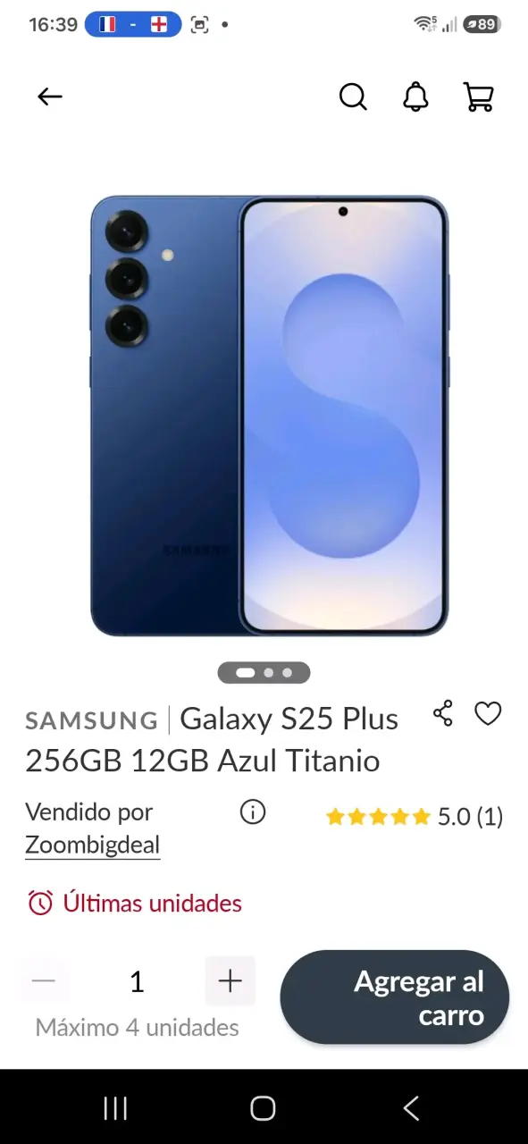 Samsung Galaxy S25 Plus 256GB Azul Titanio - 4