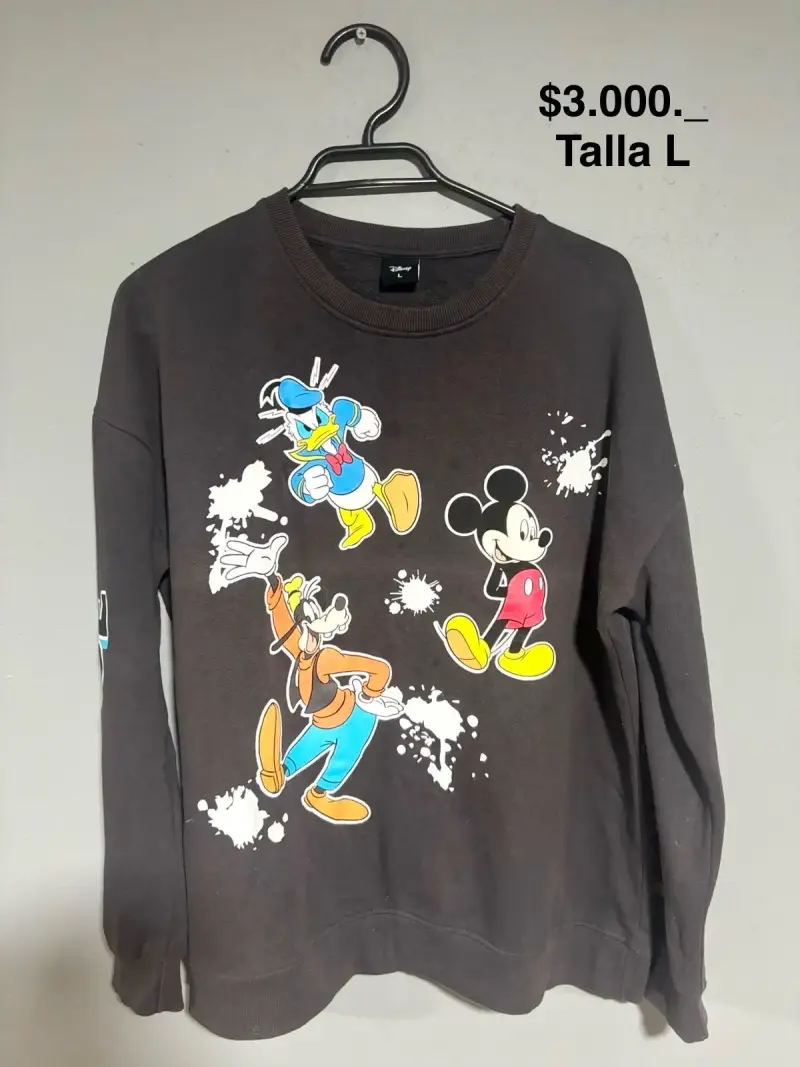 Polerón Disney con personajes talla L - 1