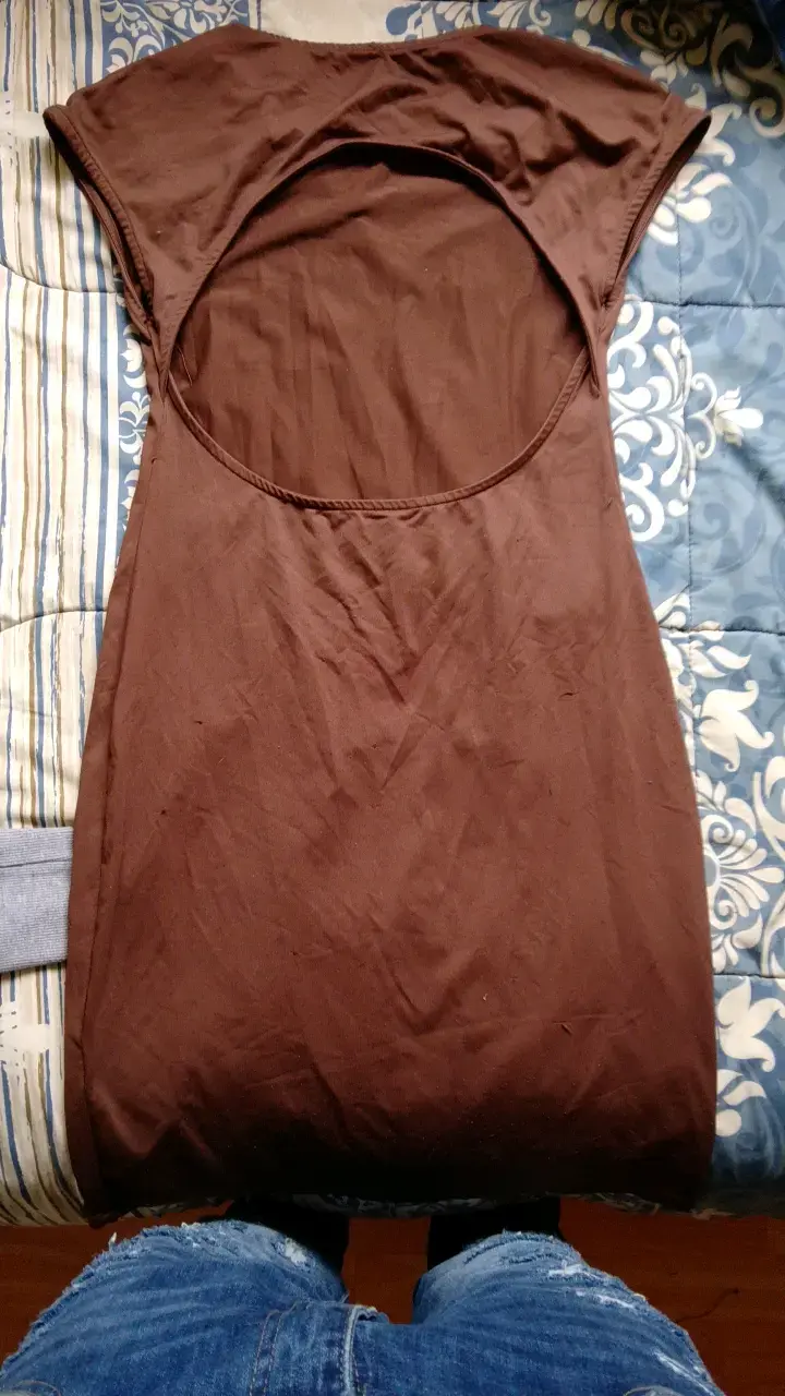 Vestido marrón casual para mujer - 2