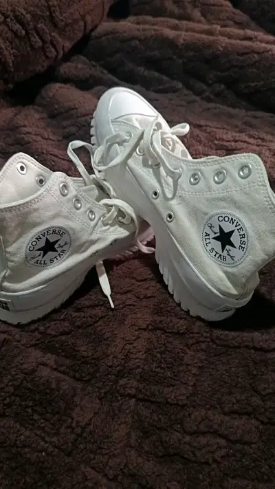 Zapatillas Converse All Star blancas de lona - miniatura 1