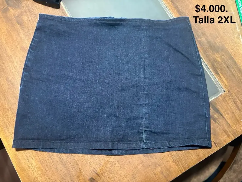 Falda de mezclilla azul talla 2XL - 1