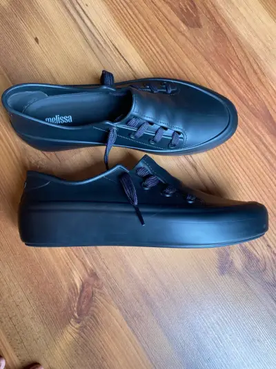 Zapatillas negras de goma Melissa - miniatura 1