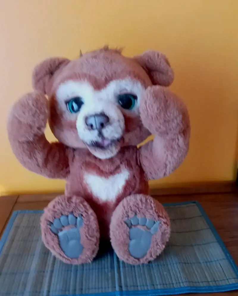 Peluche de oso marrón con ojos grandes - 2