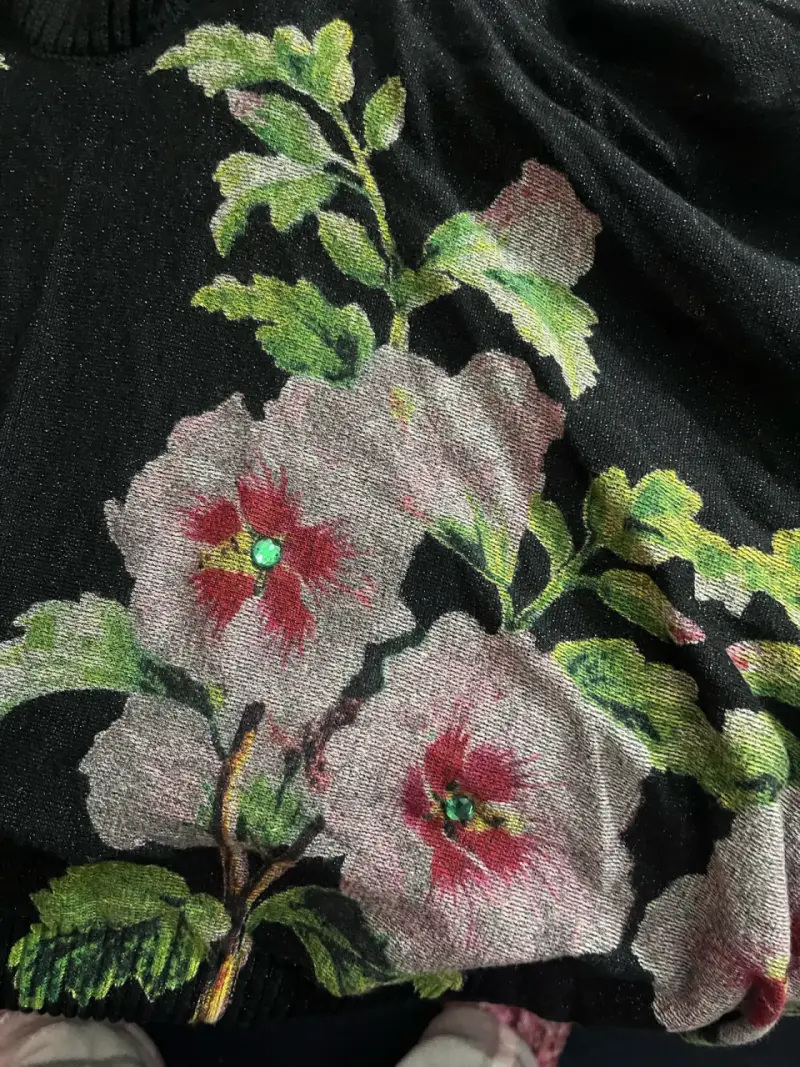 Suéter de cuello alto Desigual con diseño floral - 4