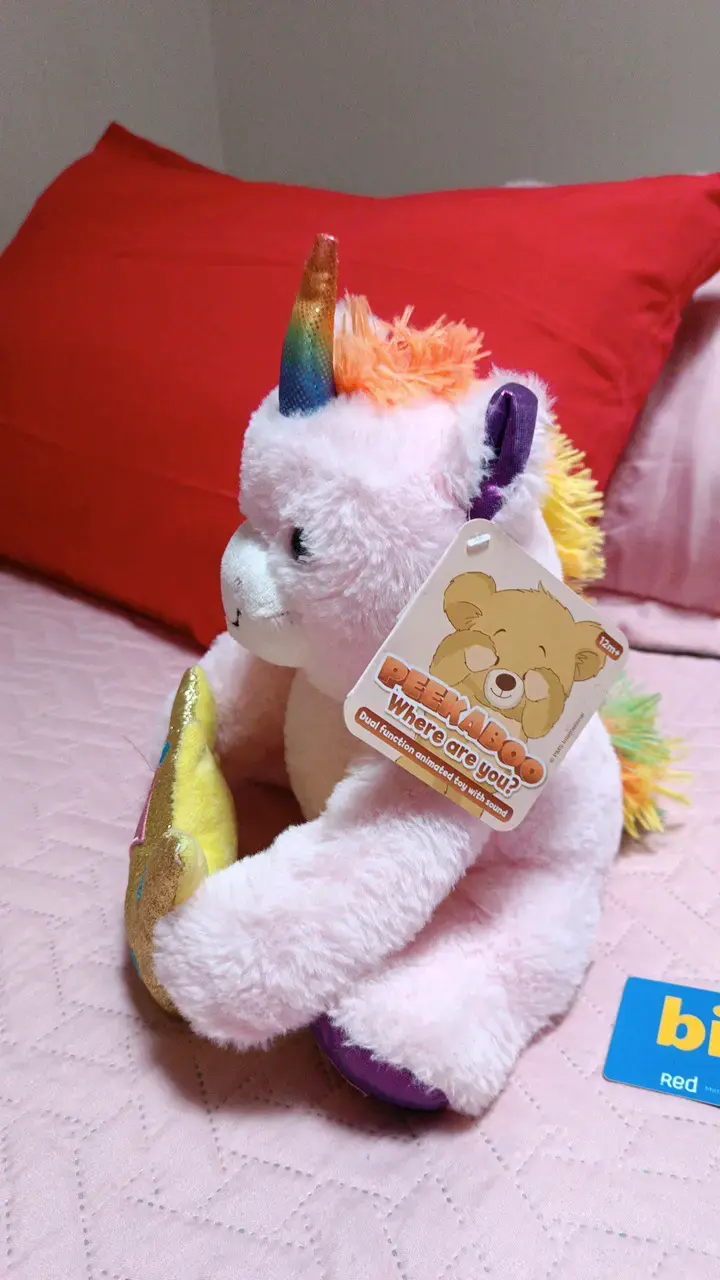 Peluche PEEKABOO Unicorn pink - 2