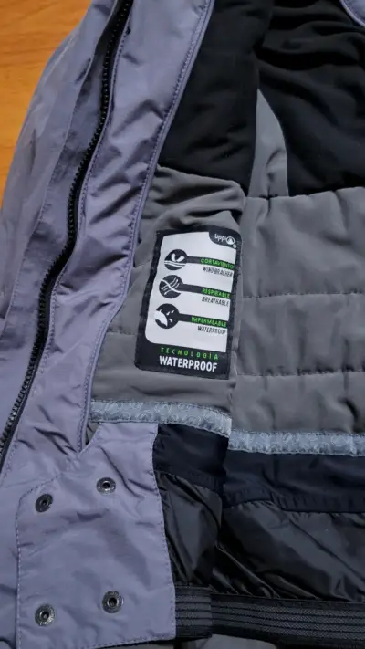 Chaqueta impermeable gris Lippi - miniatura 3